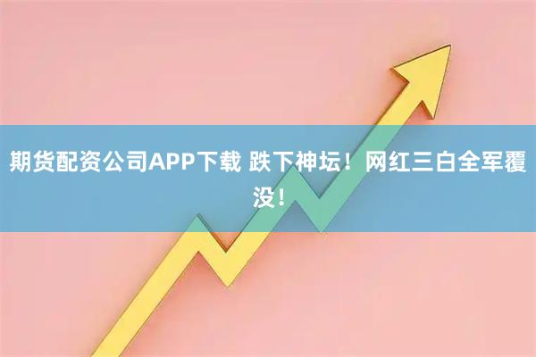 期货配资公司APP下载 跌下神坛！网红三白全军覆没！